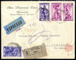 Cover 1950 Ca., Lotto Di Otto Lettere Ed Una Cartolina Viaggiate, Tra Cui Quattro Raccomandate, Una Espresso Ed Un Aerog - Lotti E Collezioni