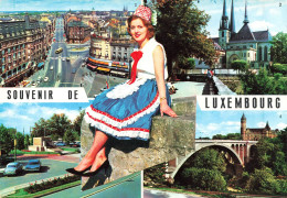 BELGIQUE - Souvenir De Luxembourg - Avenue De La Liberté - Cathédrale - Place De La Constitution - Pont - Carte Postale - Altri & Non Classificati