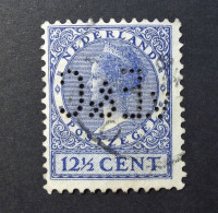 Nederland - Pays-Bas - Q. Wilhelmina -  Perfin - Lochung - V. E & C - P.A. Van Es & Co., Assurantie-makelaars Cancelled - Perforés