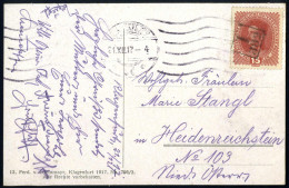 Cover KLAGENFURT, Freistpempel Und Kastenstempel "I/382" (Tarnstpl. Von Wien) Auf Mit 15 Heller K. Karl Frankierten Ansi - Autres & Non Classés