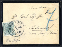 Cover 1891/98, Lot Mit Einkreisstpl. Auf UPU-Antwort-Pk., PRELLENKIRCHEN..., Fingerhut-Stpl. Auf Reko-5 Kr. Gs. Kuvert U - Autres & Non Classés