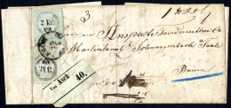 Cover "ASCH" 1866, Paketbegleitbrief Nach Bayern, Frankiert Mit 2+3Kr. Stempelmarken - Autres & Non Classés