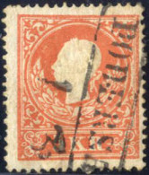 O "PODERSAM" RfO, Fast Vollständiger Ovalstempel Sauber Abgeschlagen Auf 1858 5 Kr. Rot Type I, Müller 2179 (70/6) - Otros & Sin Clasificación