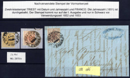 Piece/cover TRIEST. Nachverwendeter Zweikreisstempel "TRIEST Franco,..." Mit Datum Und Jahreszahl Aus Der Vormarkenzeit  - Sonstige & Ohne Zuordnung