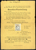 Cover "KOMORN", 1 Kr. Stempelmarke (1868) Für Die Militärgrenze Auf Einladung Für Eine Benefice-Vorstellung; Die Marke W - Otros & Sin Clasificación