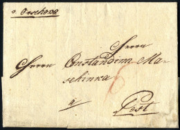 Cover "v. Orschova", Handschriftlich Auf Brief Vom 27.9.1800 Nach Pest - Autres & Non Classés