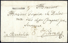 Cover ELISABETSTADT: Klar Abgeschlagener Negativstempel Auf Einer Portobriefhülle Vom 18.7.1835 Von Elisabetstadt Nach C - Autres & Non Classés