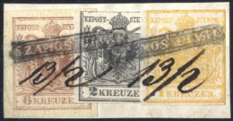 Piece Szamos Uivar, NI2fB-(M) Müller 800 Punkte, Ryan R, Auf Treppenfrankatur 6 Kr. Rostbraun Type Ib Und 2 Kr. Grauschw - Otros & Sin Clasificación