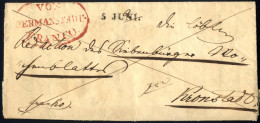 Cover VON/HERMANSTADT/FRANCO; Kompletter Faltbrief Vom 5.6.1841 Von Hermannstadt Nach Kronstadt In Siebenbürgen; Roter O - Sonstige & Ohne Zuordnung