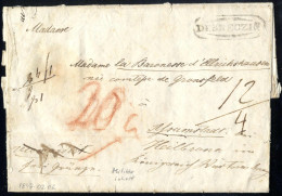 Cover "Debreczin" 1847, Brief Aus Debreczin Am 6.2. Nach Heilbronn (Württemberg), Vermerk "frey Gränze", Militärischer I - Otros & Sin Clasificación