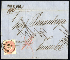 Cover BOITZA, Rekommandierter Brief Vom 10.6.1867 über Dewa Nach Temesvar, Frankiert Mit Wappen 5 Kr. Rosa Gez. 9½, über - Autres & Non Classés