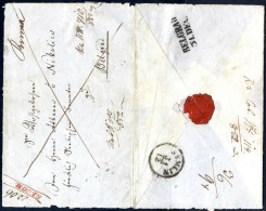 Cover RUMA 1852, Registered Opened For Display, Letter Sent From Ruma Via Zemun To Belgrade. Front Shows Ruma In Manuscr - Levant Autrichien