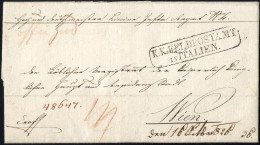 Cover K:K: FELDPOSTAMT In ITALIEN 1826, Exoffo-Brief Von Capua Am 16.10. Nach Wien, Vom Hoch Und Deutschmeister Infanter - Otros & Sin Clasificación