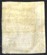 O 1850, 1 Kr., Gelbocker Handpapier, Doppelseitiger Druck Aufrechtstehend Mit Andreaskreuz, Attest Ferchenbauer, ANK 1 - Andere & Zonder Classificatie