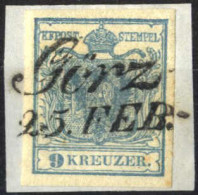 Piece/cover 1850, Eine Drucksache Von Görz Vom 5.9. Frankiert Mit 1 Kr. Ockergelb Type Ia Handpapier, Attest Ferchenbaue - Other & Unclassified