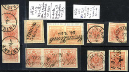 O/piece/pair 1850, Lot 3 Kreuzer Rot HP Und MP In Type III, Verschiedene Farben, Darunter Zwei Dreierstreifen (gest. "TR - Other & Unclassified