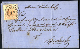Cover 1854, Brief Von Maros Vasàrhely Vom 19.7. Nach Bistritz Frankiert Mit 3 Kr. Type III MP, ANK 3 MP - Other & Unclassified