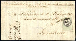 O/piece 1850, 6 Kr. Schwarzbraun HP Type Ib Unterlegte Mitte Auf Briefstück, Links Minimal Tangiert Sonst Gut Gerandet,  - Other & Unclassified