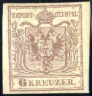 * 1850, 6 Kreuzer Maschinenpapier III, Ungebrauchtes Prachtstück Mit Vollem, Frischem Und Quarzlampenreinem Originalgumm - Other & Unclassified