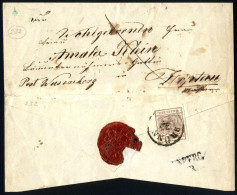 Cover 1850, Barfrankierter Eingeschriebener Brief Von Brünn, Nur Die Recogebühr Von 6 Kr. Braun Type III Rückseitig Fran - Andere & Zonder Classificatie