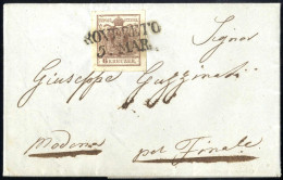 Cover 1850, Lot Drei Interessante Briefe Gemäß Dem Italienisch-österreichischen Postvertrag: 1) Kompletter Faltbrief Vom - Other & Unclassified