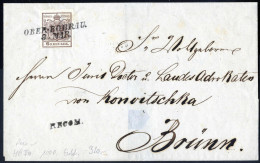 Cover 1851, Eingeschriebener Brief Von Ober-Bobrau (IL-I Müller 50 Punkte) Vom 8.3. Nach Brünn Frankiert Vorder- Und Rüc - Altri & Non Classificati