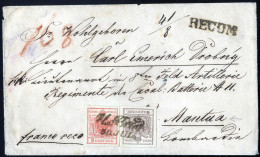 Cover 1854, Eingeschriebener Brief Von U.Brod Vom 30.7. Nach Mantua Frankiert Vorderseitig Mit 3 Kr. Rot (Gravurtype) Un - Sonstige & Ohne Zuordnung