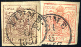 Piece 1858, Briefstück Aus Fiume Am 21.6. Frankiert Mit 15 C. Rosa Und 30 C. Braun, ANK LV 3,4 / 1650,- Ferchenbauer - Other & Unclassified
