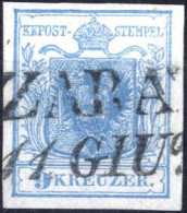 O 1850, 9 Kr. Blau In Type I, P 293, Index 1, Gestempelt, ANK 5 I - Andere & Zonder Classificatie