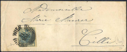 Cover 1850, Damenbrief Vom 21.5.185.. Von Wien Nach Cilli, Frankiert Mit 9 Kr. Blau, HP Type III, Voll- Bis Gut Gerandet - Autres & Non Classés
