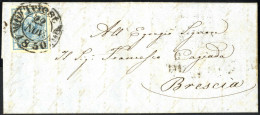 Cover 1850, Lot Sieben Briefe Je Mit Einzelfrankatur 9 Kr. Blau (6 HP Und 1 MP), Dabei Ein Kompletter Brief Vom 22,11,18 - Andere & Zonder Classificatie