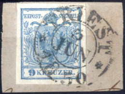 Piece 1850, TRIEST 3.JUN.1850, Doppelkreisstempel Auf Mit 9 Kr. Frankiertem Bfst., Attest Goller, Kat. Nr. 5 Ty. Ia - Sonstige & Ohne Zuordnung