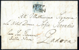 Cover 1850, Wien, 6. Jan, 9 Kreuzer Hp Type I, Vierseitig An Der Randlinie Geschnitten, Auf Faltbrief, Nach Padova, Befu - Otros & Sin Clasificación