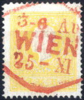 O 1858, 2 Kr. Dunkelgelb In Type I, Mit Klarem Teilabdruck Des Roten Stadtpost-Oktogon-Stempels "WIEN 25 -XI, 3-6 Ab.",  - Otros & Sin Clasificación