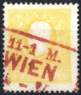 O 1858, 2 Kr. Gelb In Type I, Mit Dunkelrotem Teilstempel Von "WIEN...", Befund Dr. Ferchenbauer, Fe. 10 Ib - Autres & Non Classés