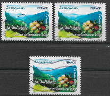 France 2009 Oblitéré Autoadhésif   N° 292  (  3 Exemplaires )   "   Flore Des Régions   " Flore Du Nord - Used Stamps