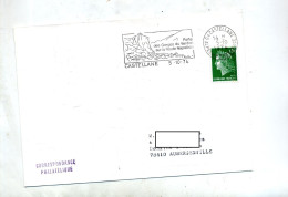 Lettre Flamme Castellane Route Napoleon Sur Cheffer - Maschinenstempel (Werbestempel)