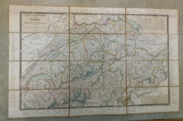 Cartes Routières Suisses Par Keller 1857 - Carte Stradali