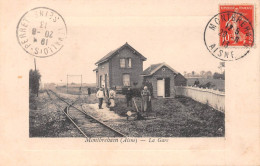 MONTBREHAIN (Aisne) - La Gare - Voie Ferrée - Voyagé 1913 (2 Scans) - Sonstige & Ohne Zuordnung