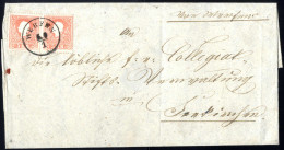 Cover 1861, WERFEN, Einkreisstpl. Auf Mit 5(2) Kr. Frank. Faltbrief, Gesendet über Salzburg Nach Seekirchen, Rs. Durchga - Altri & Non Classificati