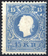 * 1858/59, 15 Kr. Blau In Type II, Rechts Nachgezähnt, Befund Dr. Ferchenbauer, Fe. 15 II - Other & Unclassified