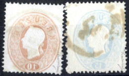 O 1861, 10 Kr. Dunkelbraun Und 15 Kr. Blau, Beide Mit Maschinen-Abklatsch, Jeweils Befund Dr. Ferchenbauer, Fe. 21c + 22 - Otros & Sin Clasificación