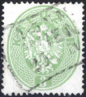 O 1863, 3 Kr. Hellgrün, Kurzes Format (17 Statt 18 Zähne Hoch), Mit Teilstempel Von Wien, Signiert Mattl, Befund Dr. Fer - Other & Unclassified