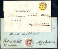 Cover 1864/66, Todesanzeige Aus Großwardein Vom 21.9. Frankiert Mit 2 Kr. Gelb Gez. 14 Und Brief Von Oroslamos (RS-f Mül - Andere & Zonder Classificatie