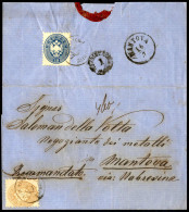 Cover 1865, Eingeschriebener Brief Von Windisch-Stritritz Am 14.7. Nach Mantova, Frankiert Mit Wappen Im Oval 10 Kr Vord - Otros & Sin Clasificación