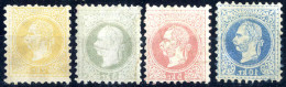 O 1867, 2+3+5+10 Kreuzer Gestempelt (10Kr Mit Blaustempel), Je Mit Deutlichem Maschinenabklatsch, Teilweise Zahnmängel,  - Otros & Sin Clasificación