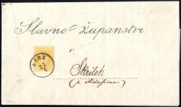 Cover 1870, Drucksache Von Görz Am 27.1. Nach Skrileh Frankiert Mit 2 Kr. Gelb Und Als Brief Weitergesandt Nach Gorici F - Otros & Sin Clasificación