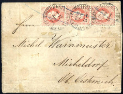 Cover 1875, Briefhülle (eine Seitenklappe Fehlt), Geschrieben In Moskau Und Nach Micheldorf In Oberösterreich Adressiert - Sonstige & Ohne Zuordnung