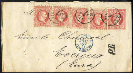 Cover 1871, Briefkuvert Mit Werteindruck 5 Kr. Rot Und Zusatzfrankatur Vier Stück 5 Kr. Rot Grober Druck Vom 14.9.1871 V - Other & Unclassified