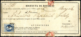 Cover 1873, Ricevuta Di Ritorno (Retour-Recepisse) Für Einen Rekommandierten Brief Vom 3.8.1873 Von Curzola Nach Galatz  - Otros & Sin Clasificación